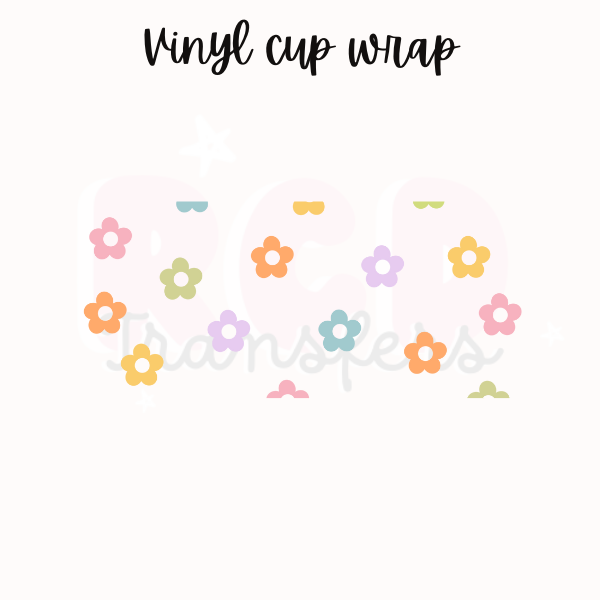 Retro flowers | 16oz glass can