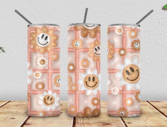 3D retro smiley | Sublimation transfer