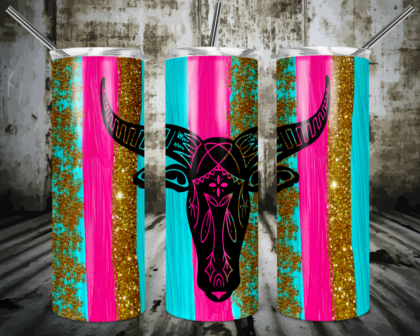 Bull + brush strokes | Sublimation transfer