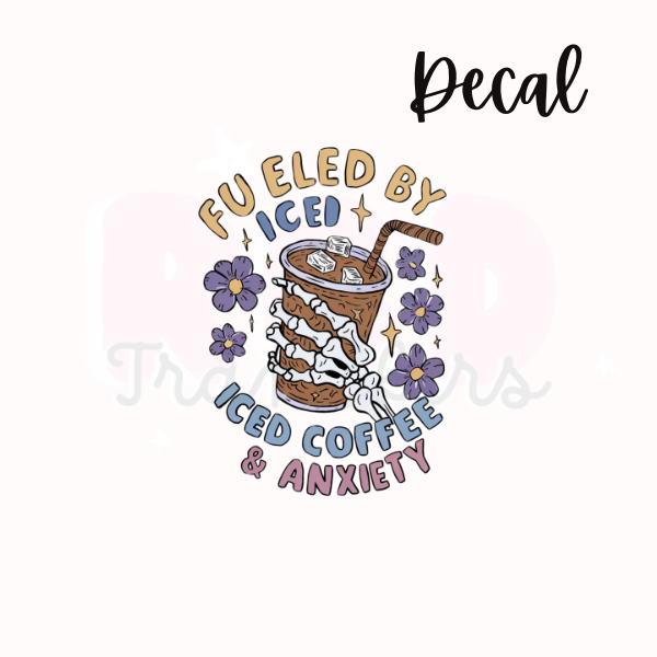 Iced coffee and anxiety | Decal