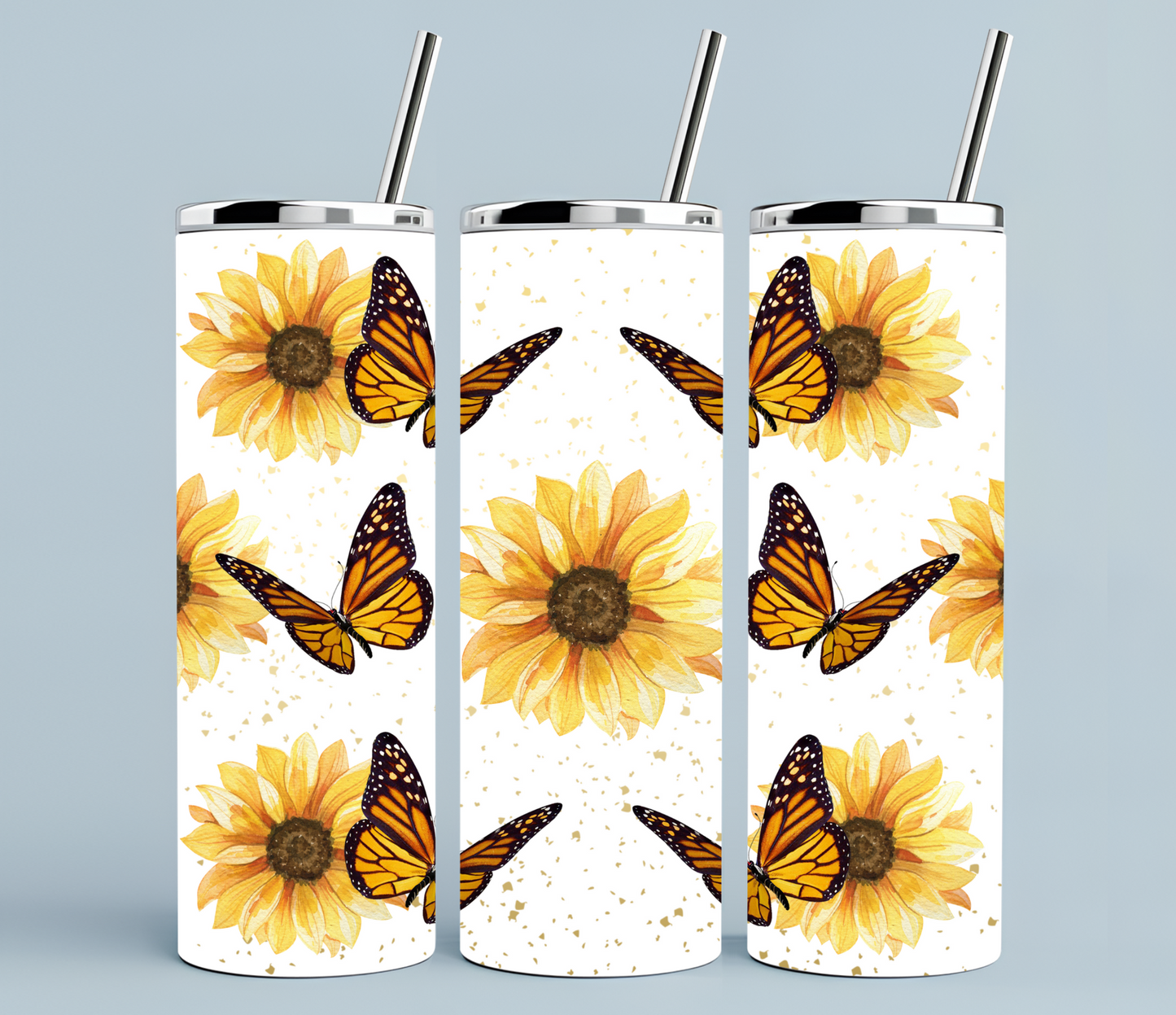 Butterflies + sunflowers | Sublimation transfer