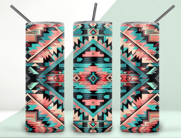 Aztec pink + blue | Sublimation transfer