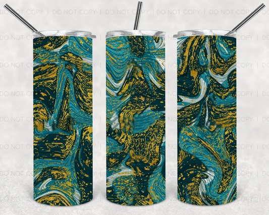 Blue & gold marble | Sublimation transfer
