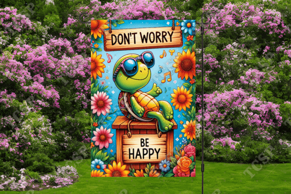 Don’t worry | Garden flag sublimation transfer