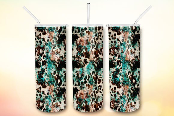 Cowhide + teal | Sublimation transfer