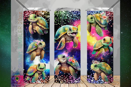 Neon sea turtles | Sublimation transfer