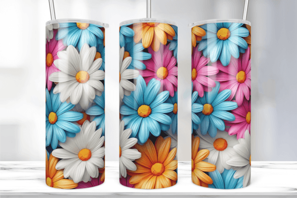 3D daisies | Sublimation transfer