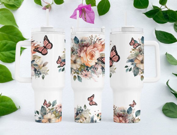 Vintage florals | 40oz transfer