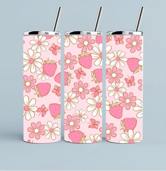 Strawberries + florals | Sublimation transfer