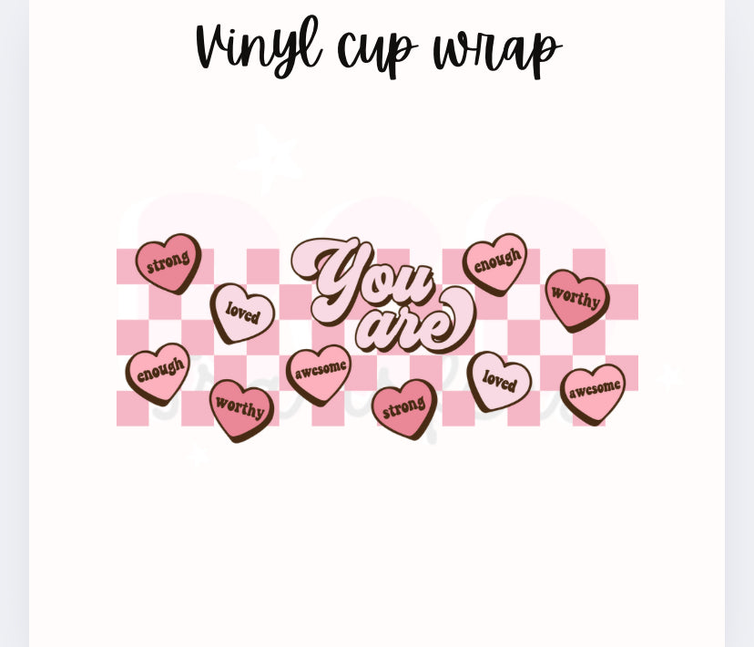 You are + hearts | 16oz glass can
