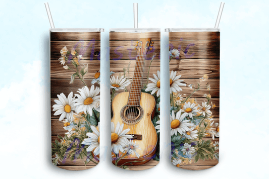 Guitar + daisies | Sublimation transfer