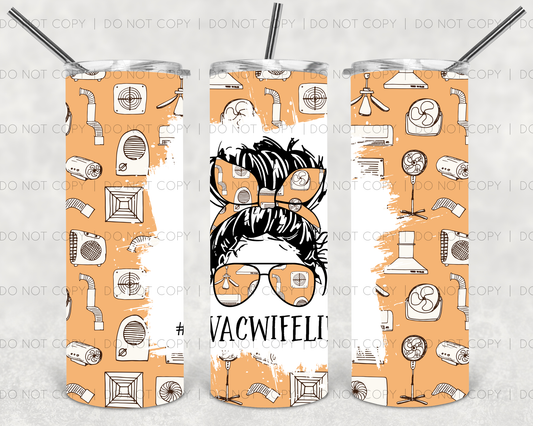HVAC wife life + bun | Sublimation transfer