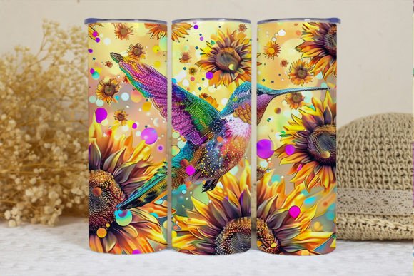 Hummingbird + sunflowers | Sublimation transfer