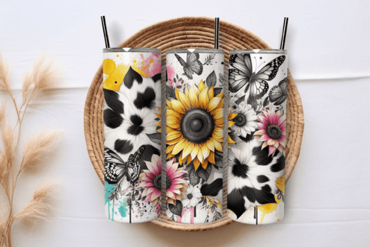 Sunflower + cow print | Sublimation transfer