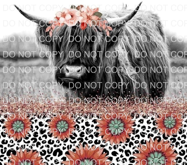 Bull + florals | Sublimation transfer