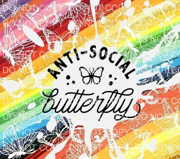Anti-social butterfly | Sublimation transfer