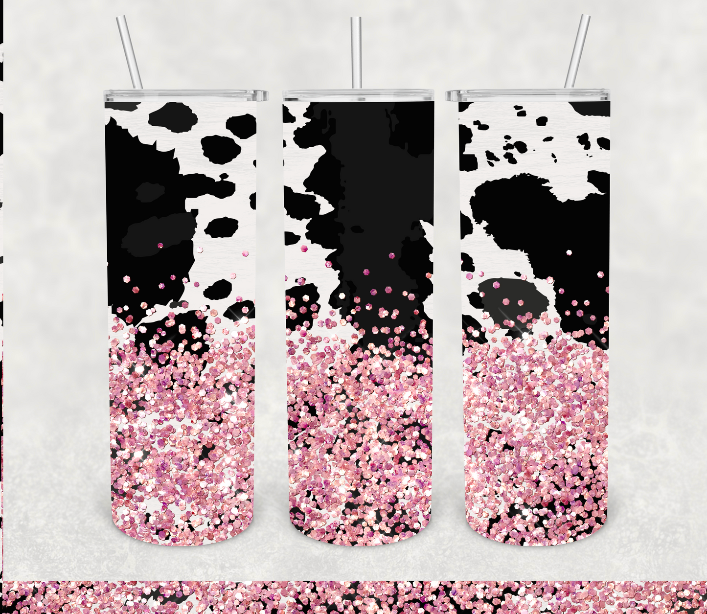 Cowhide + glitter | Sublimation transfer