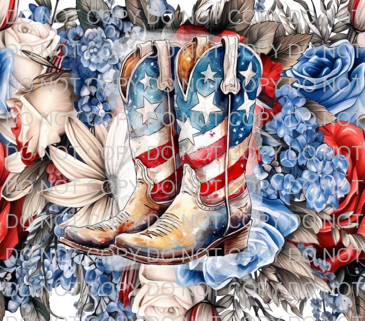 Cowboys boots + RWB | Sublimation transfer