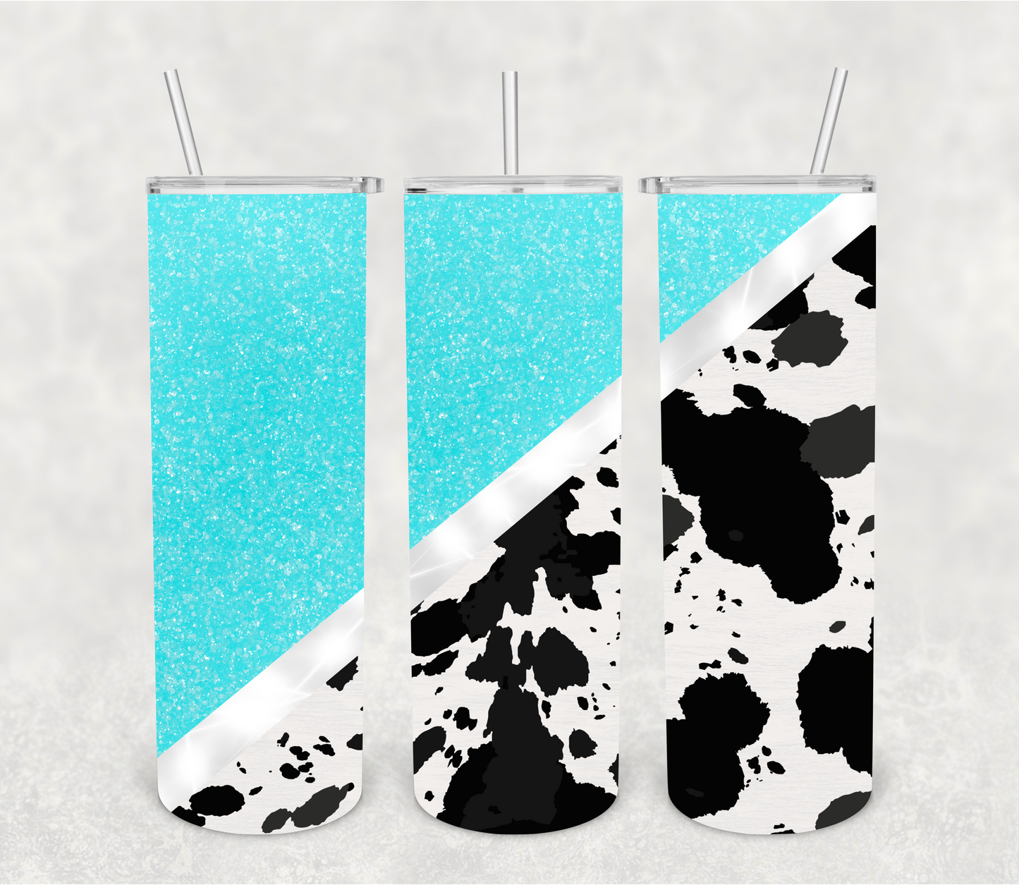Cowhide + turquoise split | Sublimation transfer