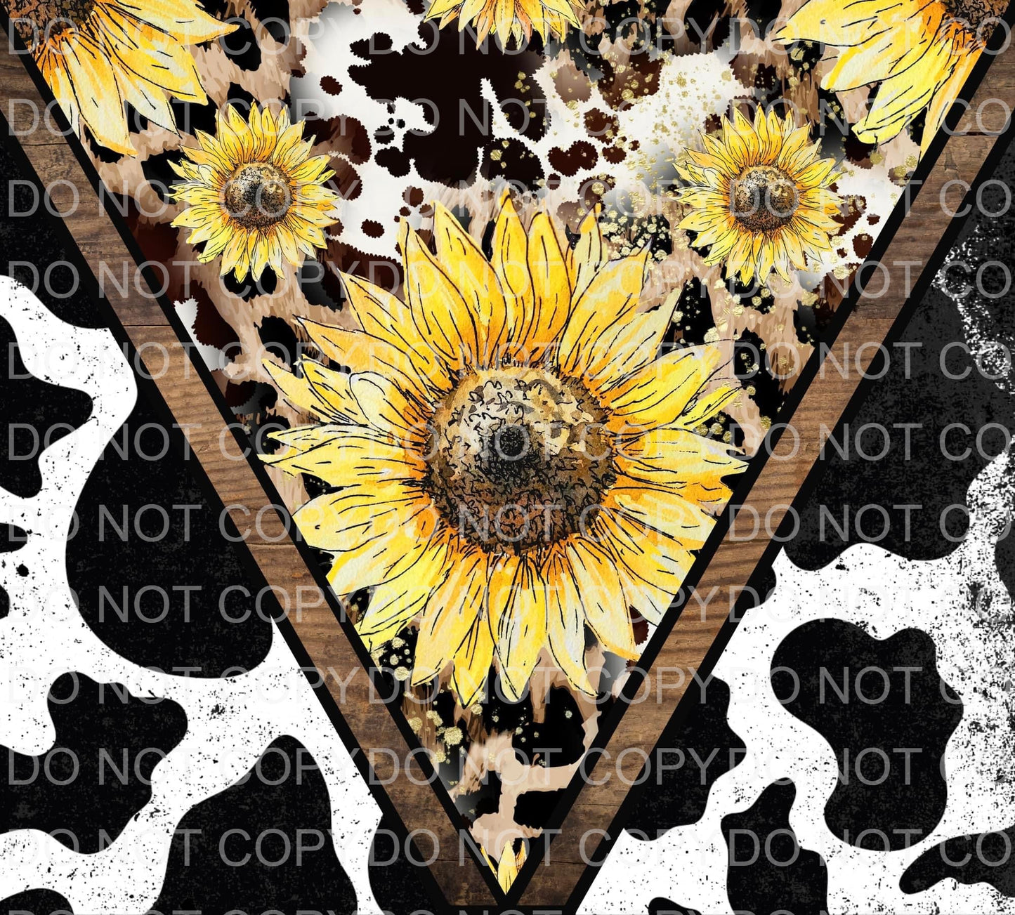 Cow print + sunflowers | Sublimation transfer