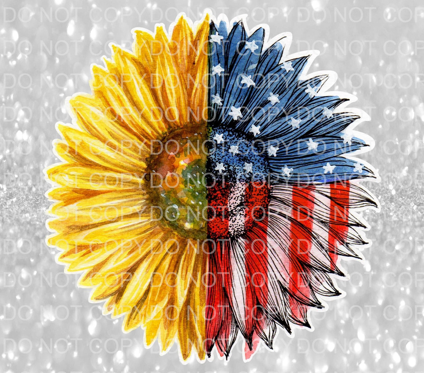 Split Flag + sunflower| Sublimation transfer