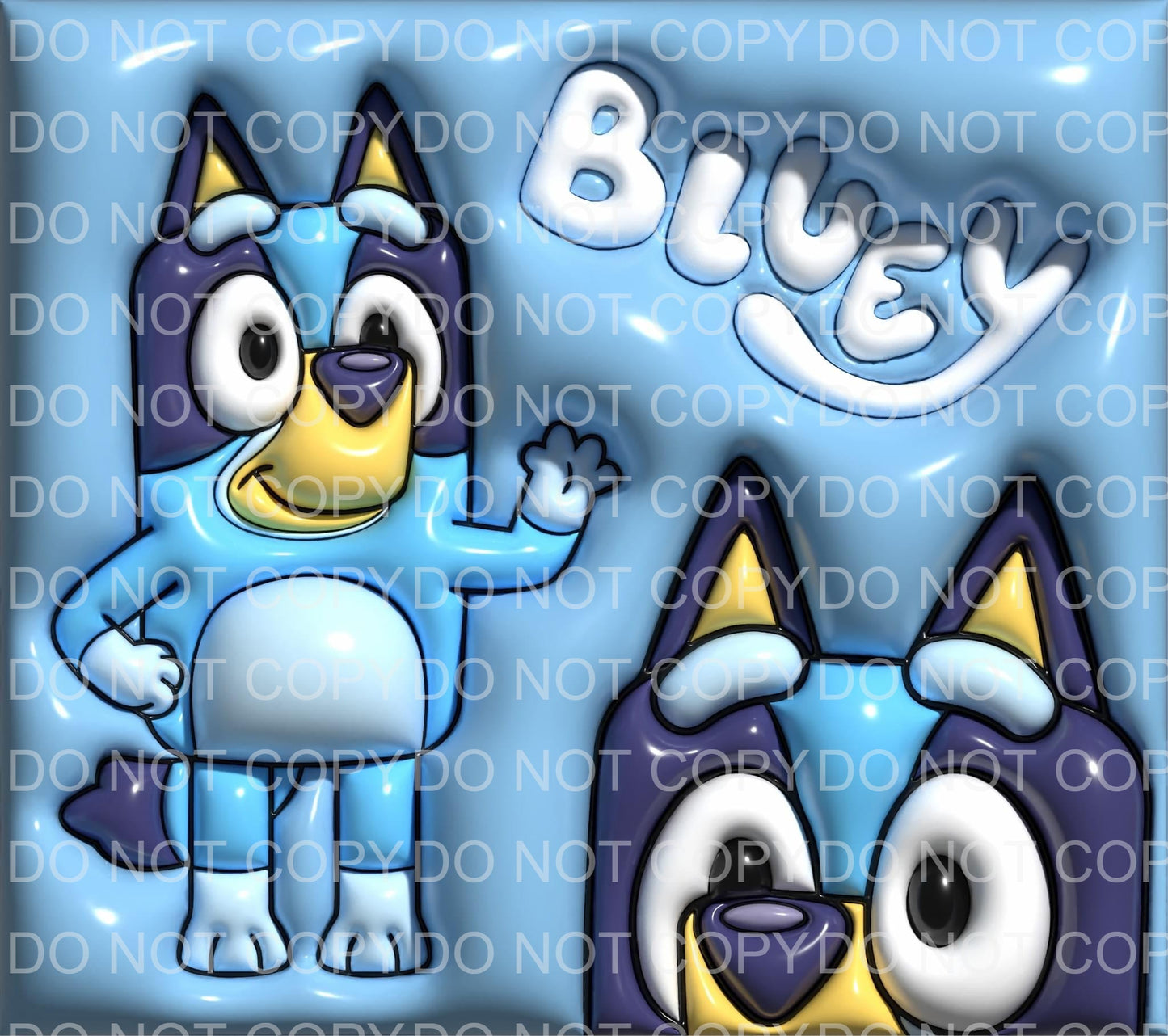 3D Bluey | Sublimation transfer