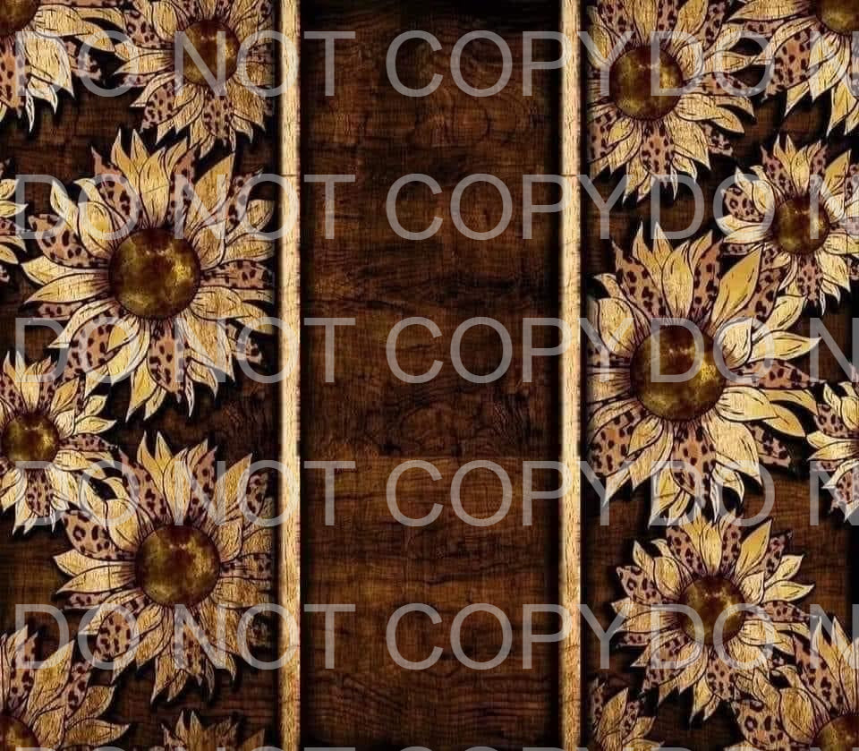 Wood + sunflowers | Sublimation transfer