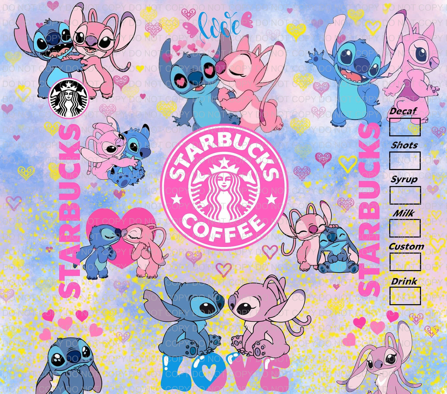 Characters + coffee | Sublimation transfer