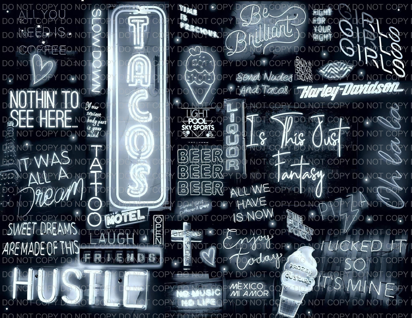 Hustle + tacos | Sublimation transfer