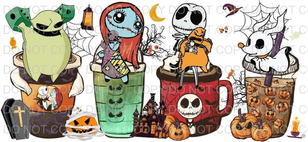 Characters + latte | Sublimation transfer