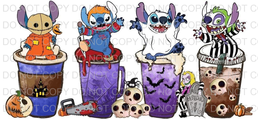 Characters + latte | Sublimation transfer