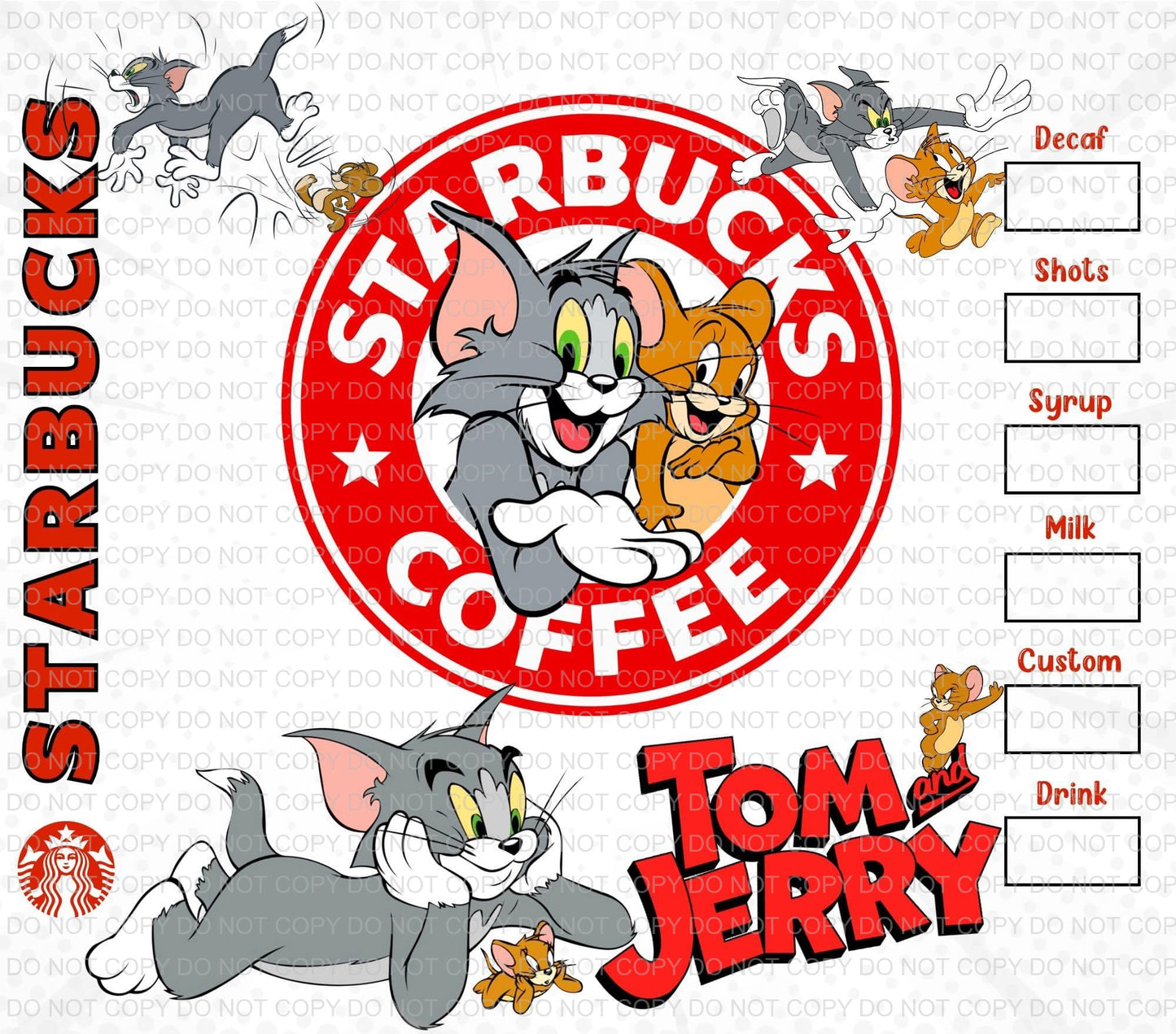 Characters + coffee | Sublimation transfer
