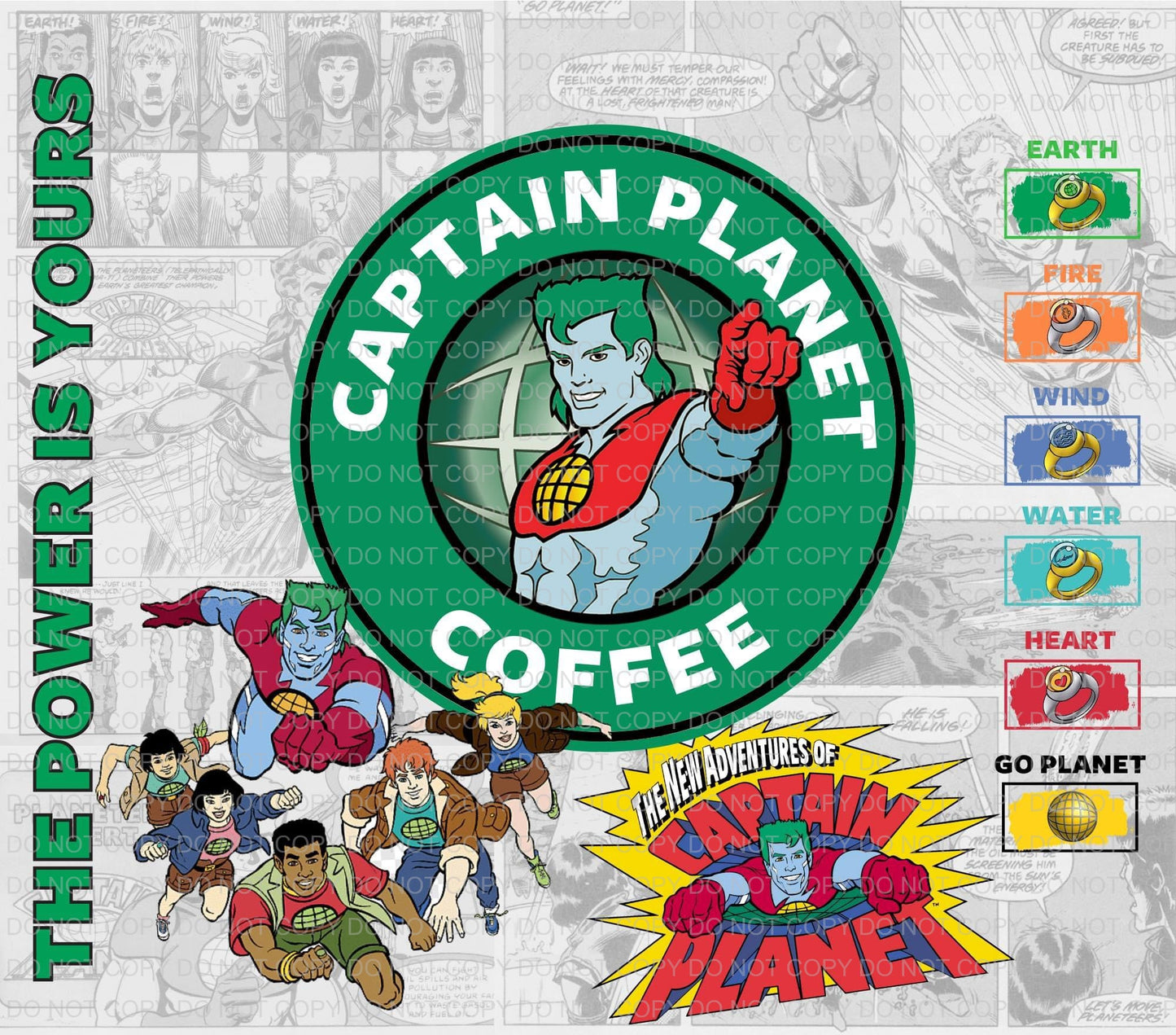 Characters + coffee | Sublimation transfer