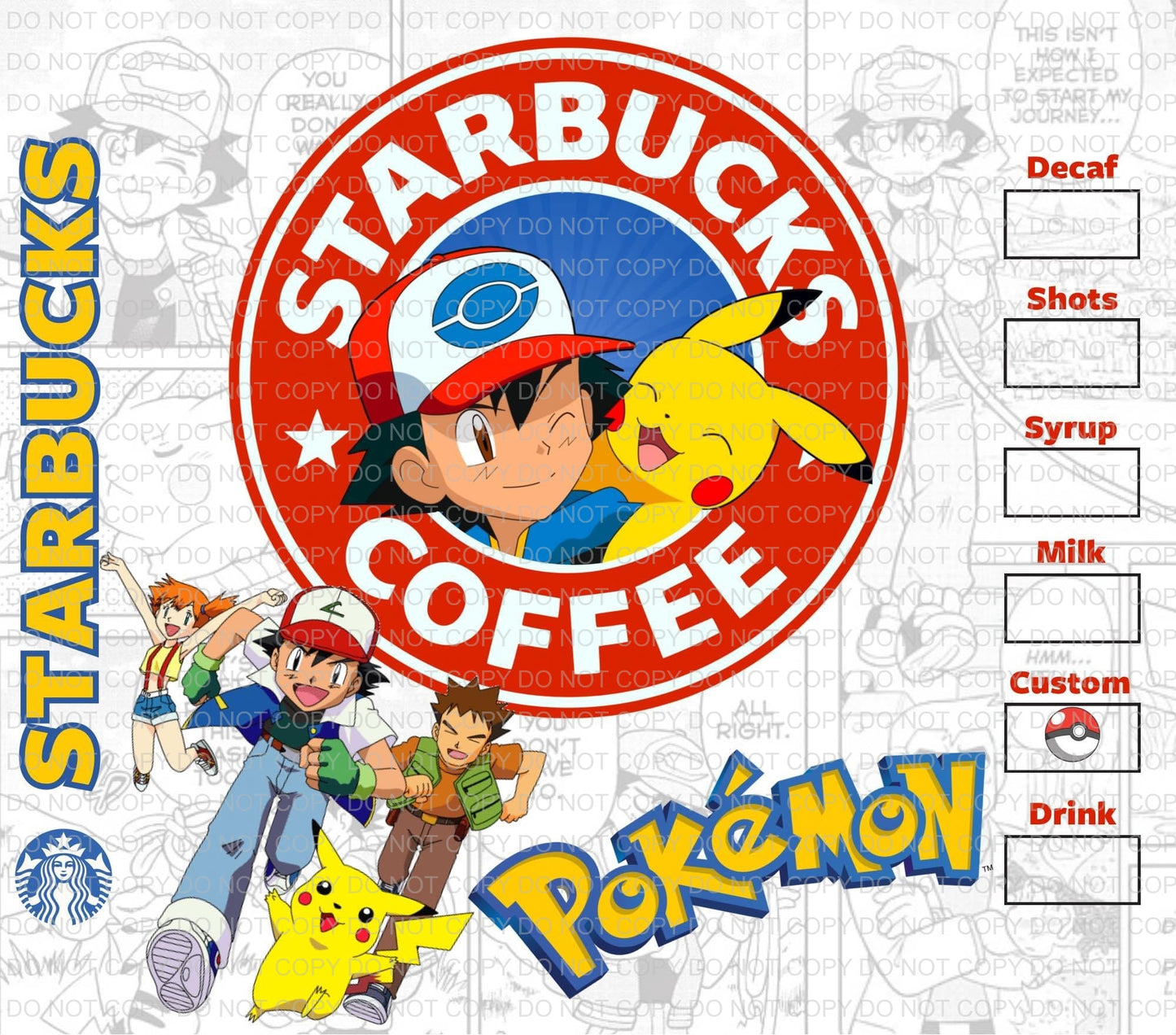 Characters + coffee | Sublimation transfer