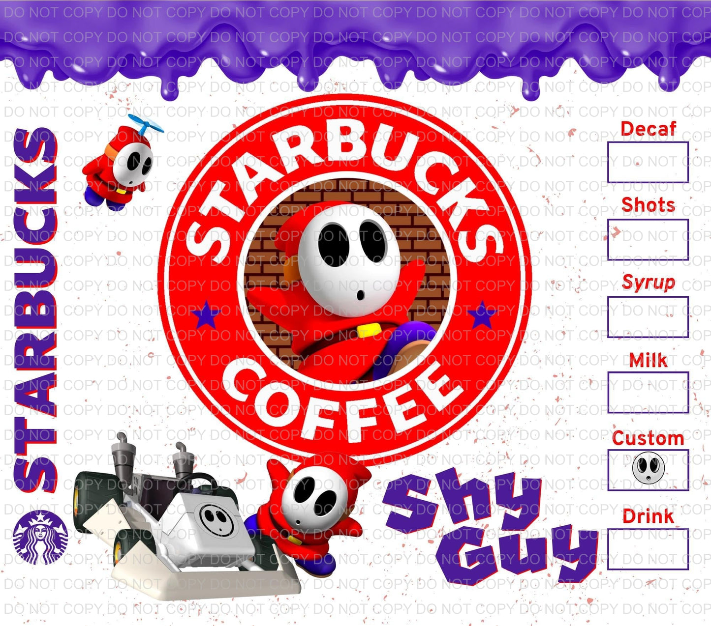 Characters + coffee | Sublimation transfer