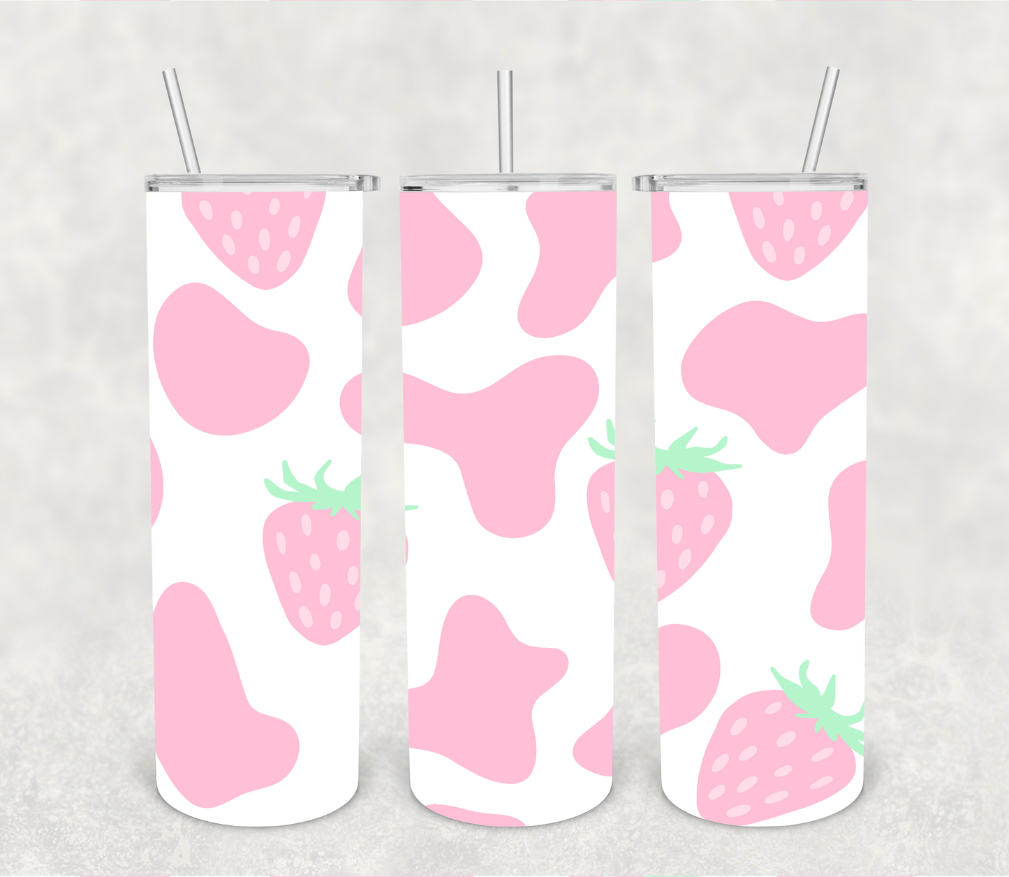 Cow print + strawberries | Sublimation transfer