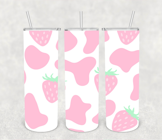 Cow print + strawberries | Sublimation transfer