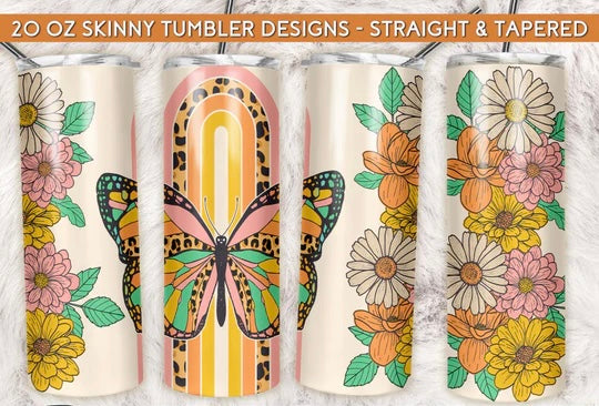 Butterfly + florals | Sublimation transfer