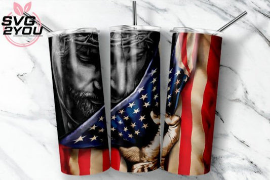 Jesus + American flag | Sublimation transfer