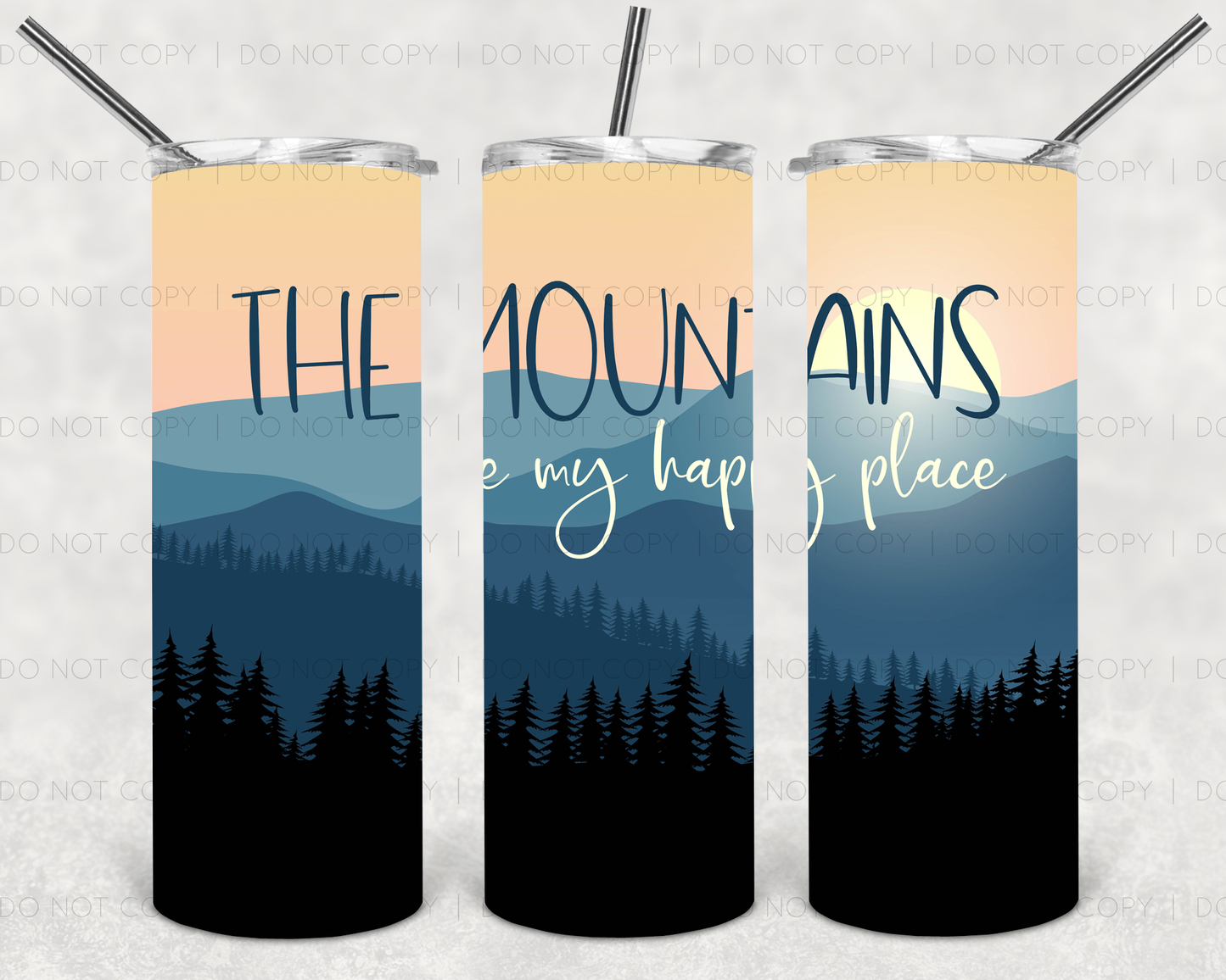 The mountains are my happy place | Sublimation transfer