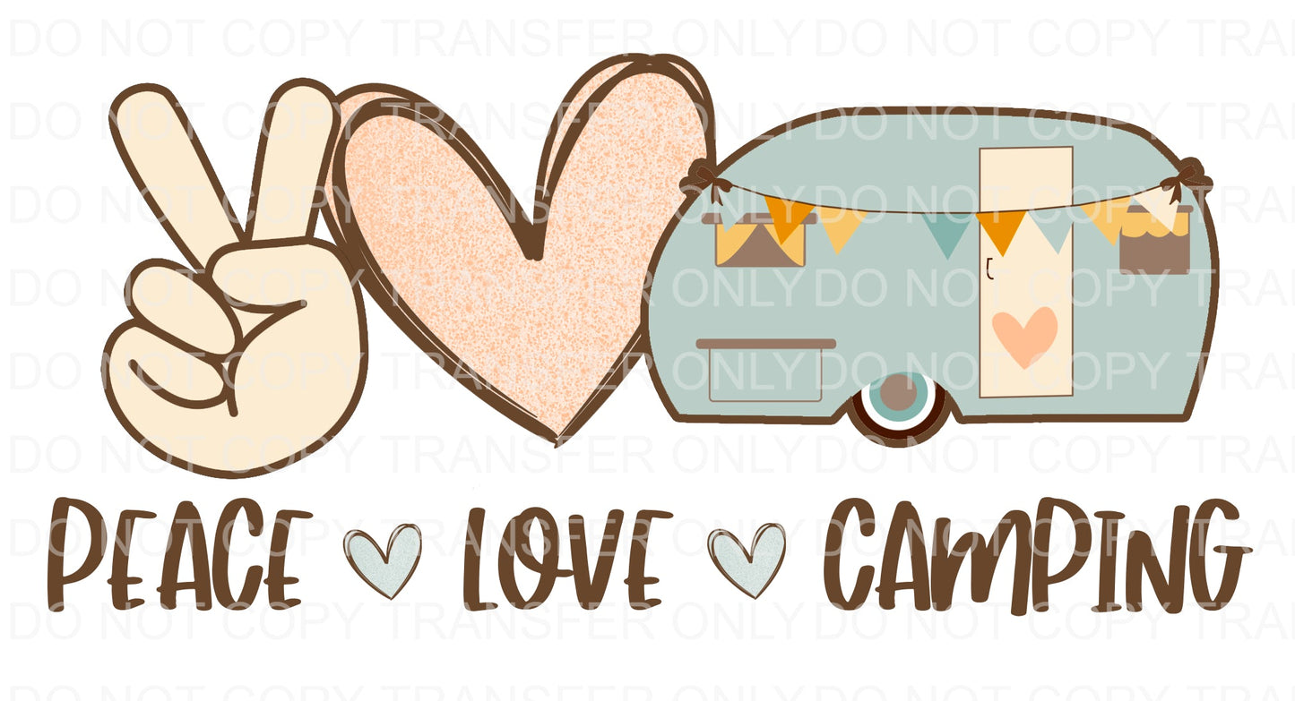 Peace Love camping | Sublimation transfer