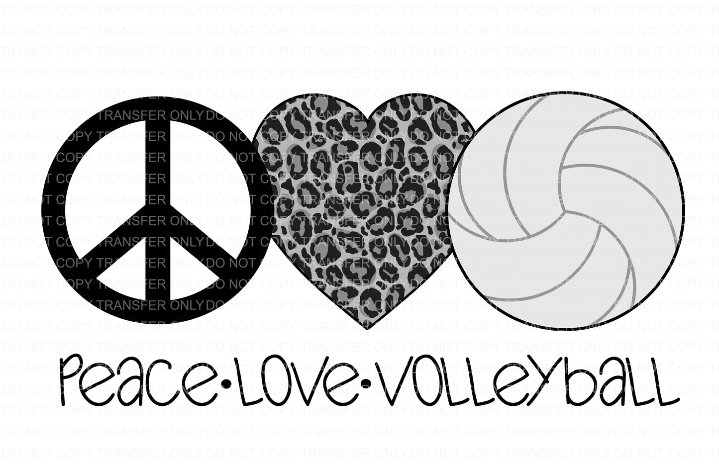 Peace Love volleyball | Sublimation transfer