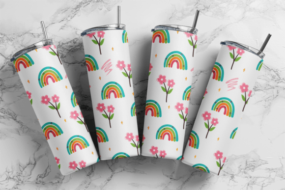Rainbow + flowers | Sublimation transfer