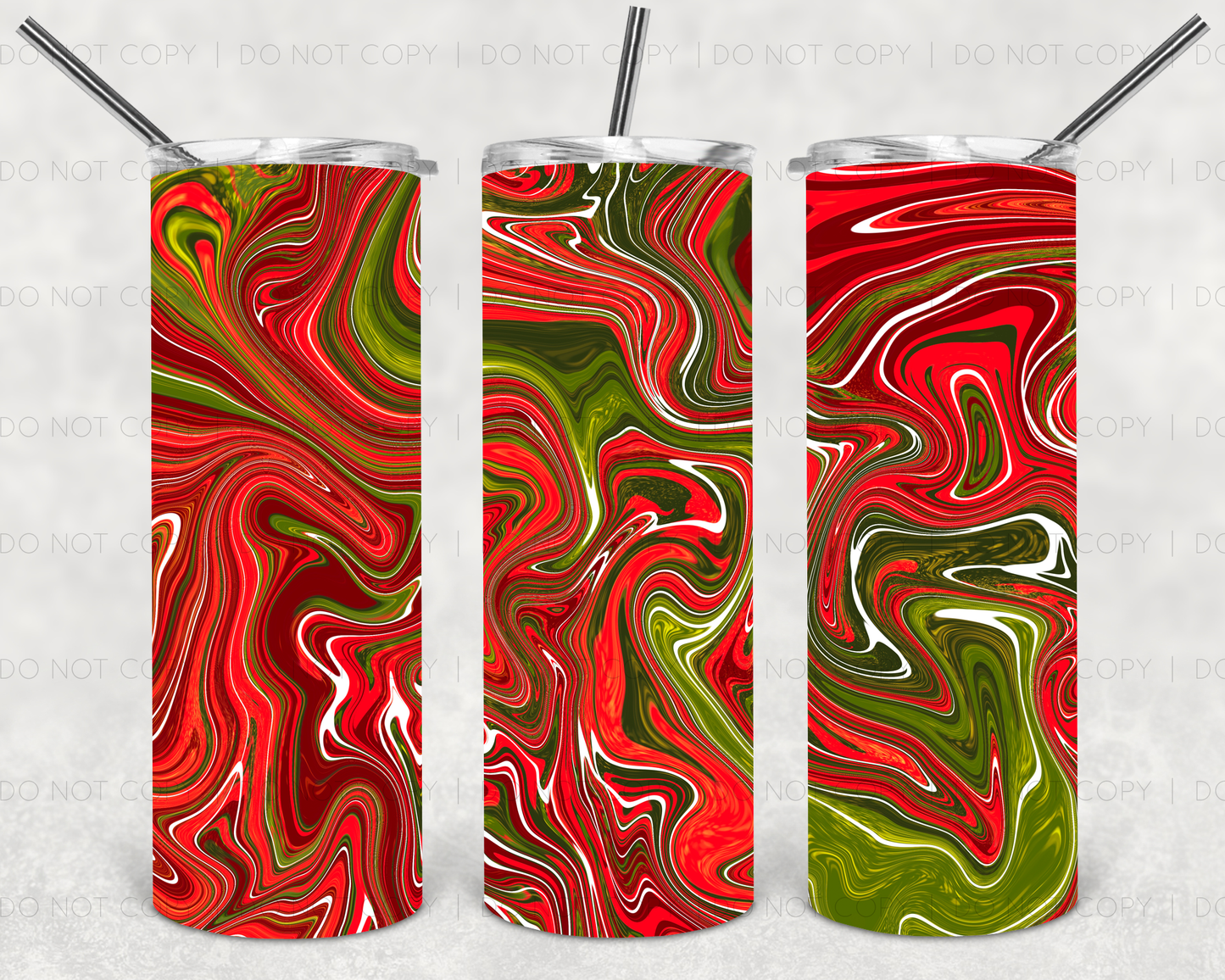 Red + green marble | Sublimation transfer
