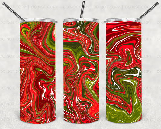 Red + green marble | Sublimation transfer