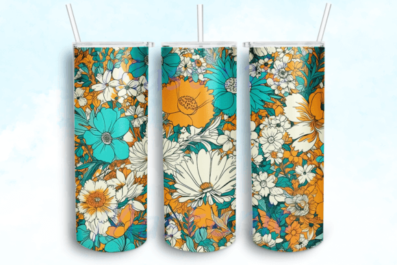 Retro colors + flowers | Sublimation transfer