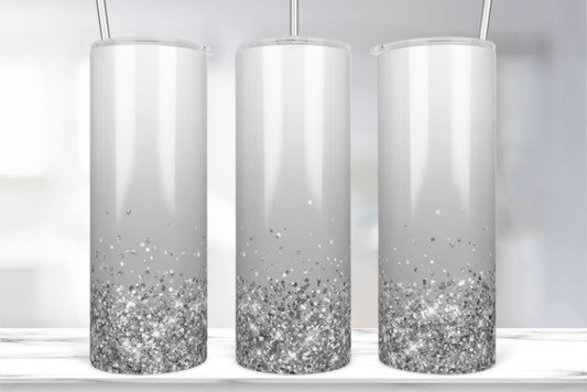 Silver glitter ombre | Sublimation transfer