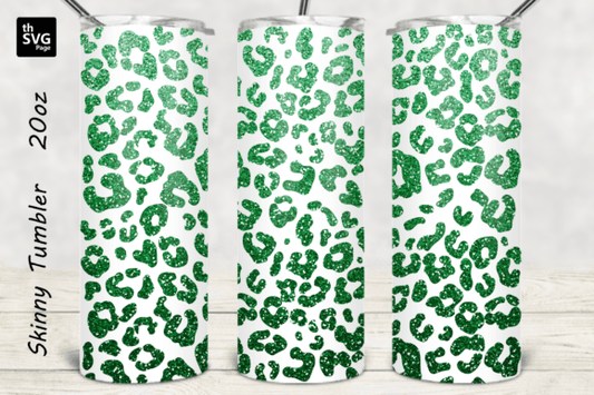 Green glitter leopard | Sublimation transfer