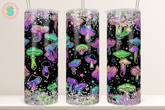 Glitter + mushrooms | Sublimation transfer