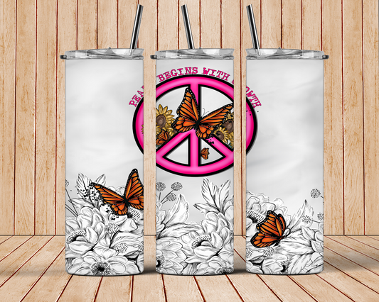 Peace begins with growth | Sublimation transfer